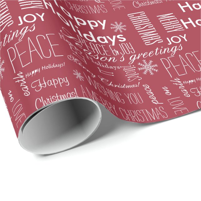 Papel De Regalo Saludos de vacaciones (Esquina del rollo)