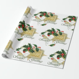 Papel De Regalo Saludos de Vintage Seasons