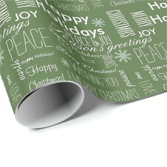 Papel De Regalo Saludos del día de fiesta (Esquina del rollo)