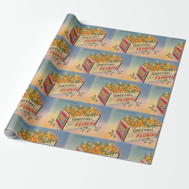 Papel De Regalo Saludos desde Florida (Desenrollado)