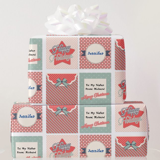 Papel De Regalo Saludos especiales de Navidad Añadir nombres (Subido por el creador)