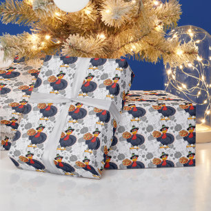 Papel De Regalo Salva un pavo, come pizza divertida Feliz Día de A