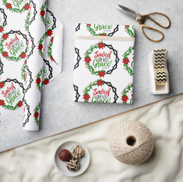 Papel De Regalo Salvado por Wreath, Navidades de Su Gracia