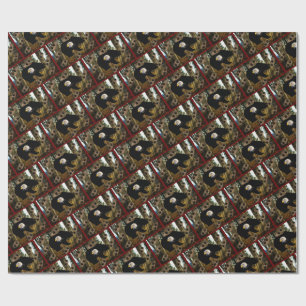 Papel De Regalo Salvaje del águila del oso calvo negro