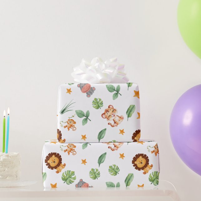 Papel De Regalo Salvajes animales de la jungla (Regalos de fiesta)