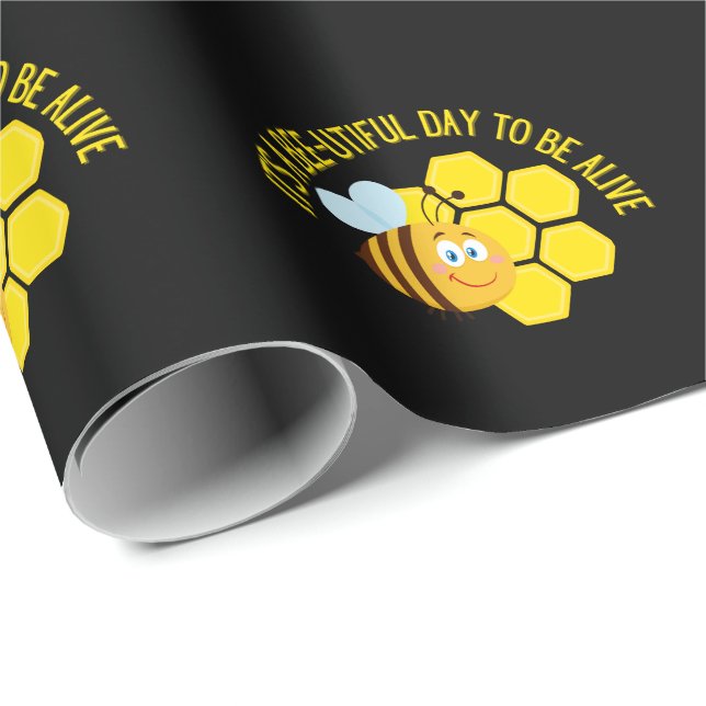 Papel De Regalo Salven a las abejas el eslogan de BEE cita regalos (Esquina del rollo)