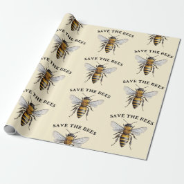 Papel De Regalo Salven la beis de las abejas
