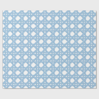 PAPEL DE REGALO SALY GRANDE MIMBRE EN A1C8E5 Y BLANCO