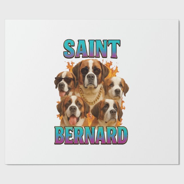 Papel De Regalo San Bernardo  (Superficie plana)