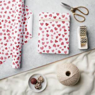 Papel De Regalo San Valentín de Corazones Rojos