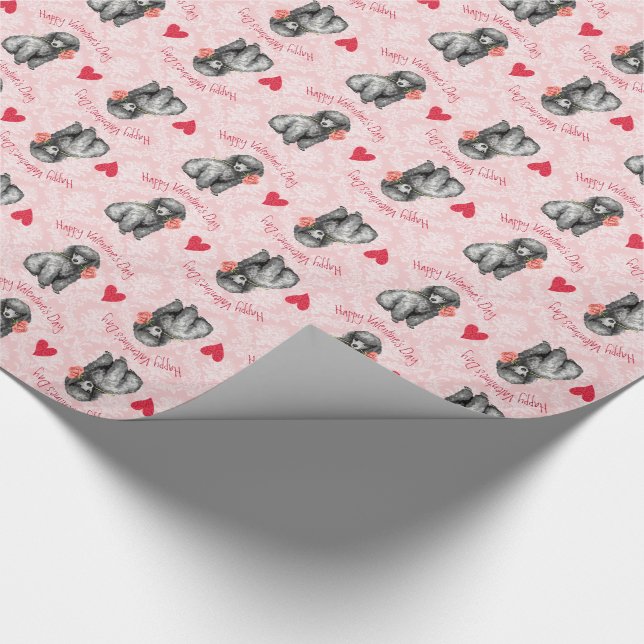 Papel De Regalo San Valentín Rosa en miniatura (Esquina)