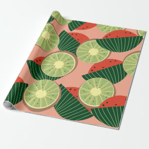 Papel De Regalo sandías y kiwis