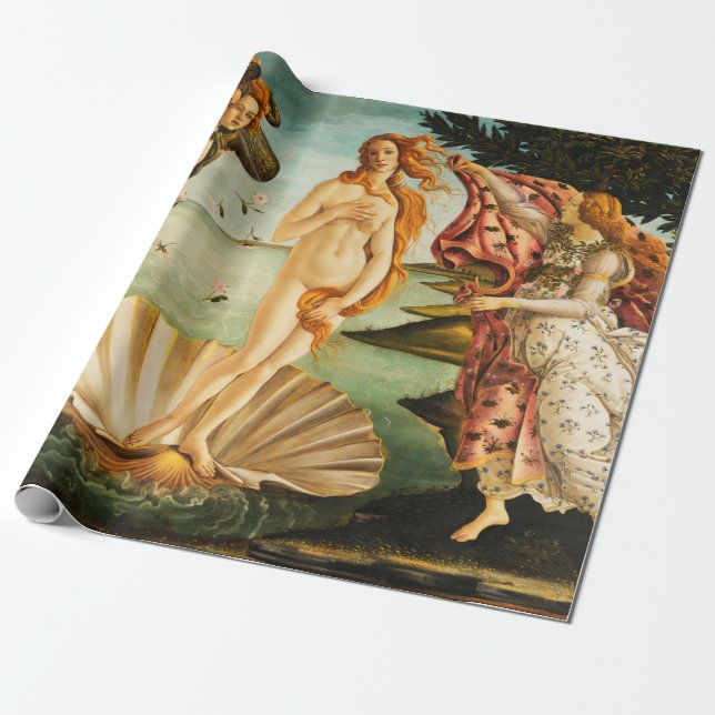 Papel De Regalo Sandro Botticelli El nacimiento del Bella Artes Ve (Desenrollado)