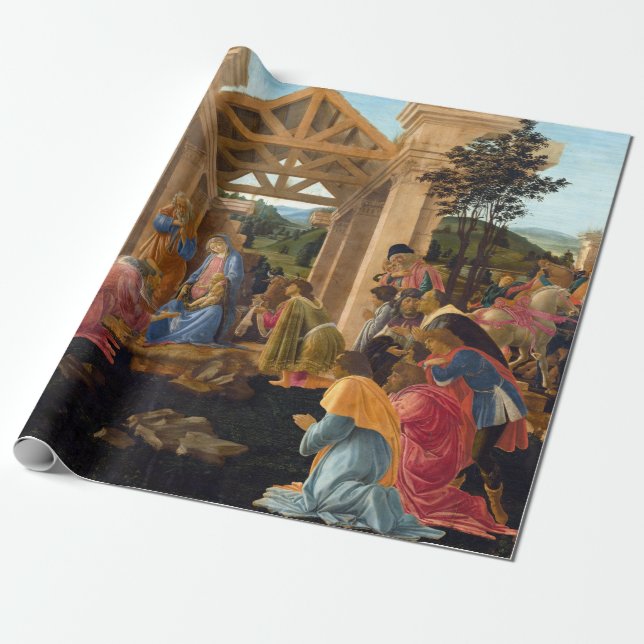 Papel De Regalo Sandro Botticelli La Adoración del Magi (Desenrollado)