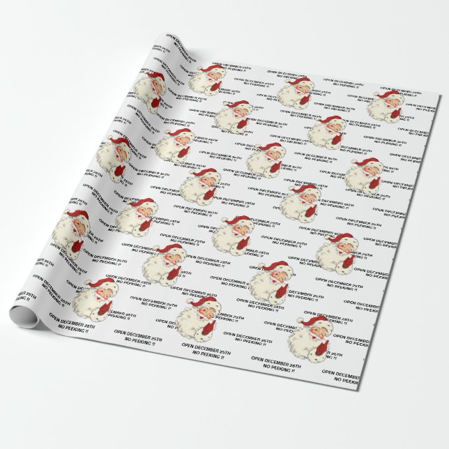 Papel De Regalo Santa Abierto el 25 de Diciembre, ¡sin asomarse! (Desenrollado)