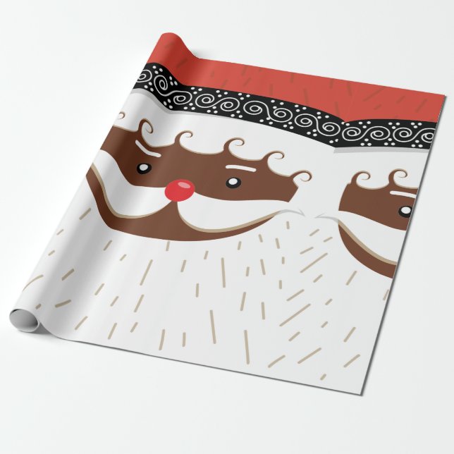 Papel De Regalo santa afroamericana (Desenrollado)