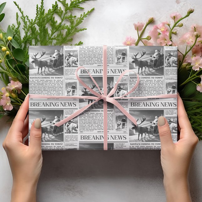 Papel De Regalo Santa Bear Breaking News Newspaper Christmas Deer (Subido por el creador)