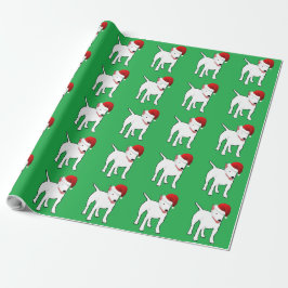 Papel De Regalo Santa bull terrier
