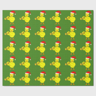 Papel De Regalo Santa Cap Trumpet Chick
