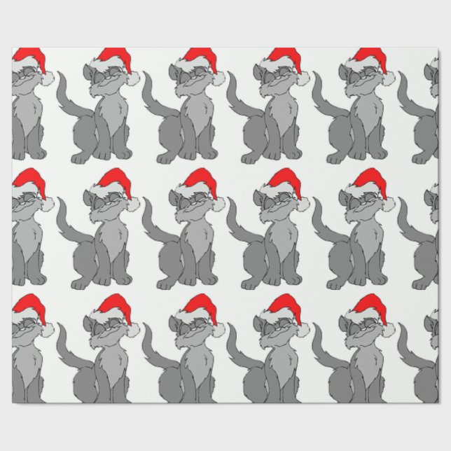 PAPEL DE REGALO SANTA CAT (Costura)