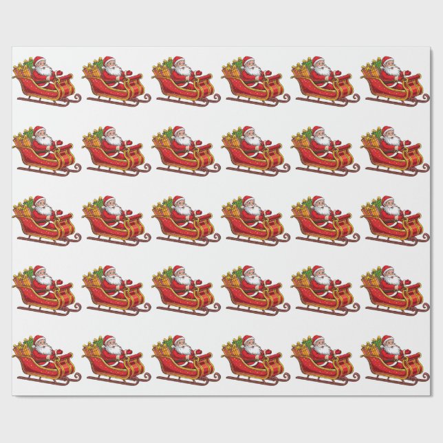 Papel De Regalo Santa claus (Superficie plana)