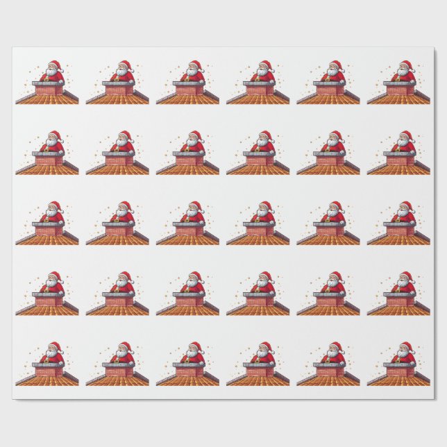 Papel De Regalo Santa Claus (Superficie plana)
