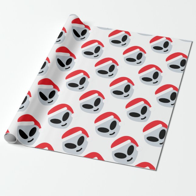 Papel De Regalo santa claus alien emoji (Desenrollado)