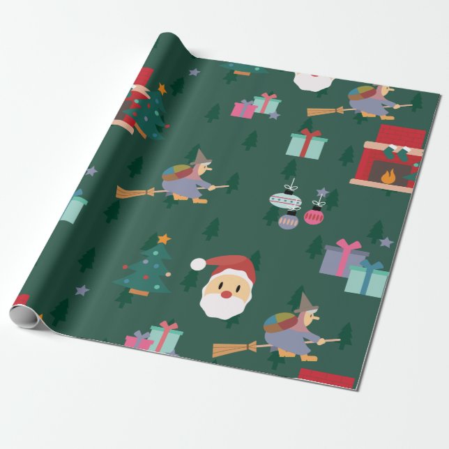 Papel De Regalo santa claus befana (Desenrollado)