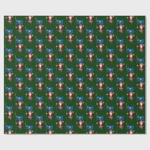 Papel De Regalo Santa Claus Con Bandera De Carolina Del Sur