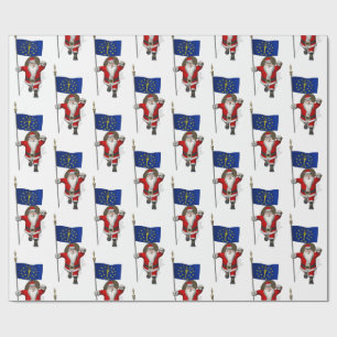 Papel De Regalo Santa Claus Con El Encargado De Indiana