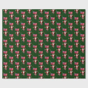 Papel De Regalo Santa Claus Con El Fin De Bermudas