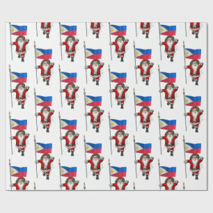 Papel De Regalo Santa Claus Con El Fin De Filipinas