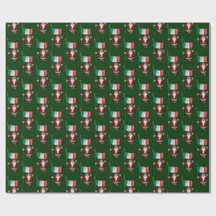 Papel De Regalo Santa Claus Con El Fin De Italia