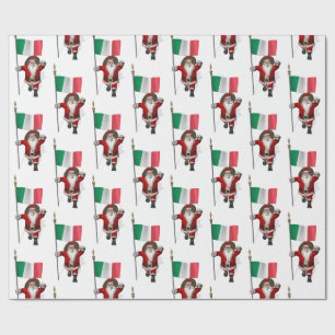 Papel De Regalo Santa Claus Con El Fin De Italia