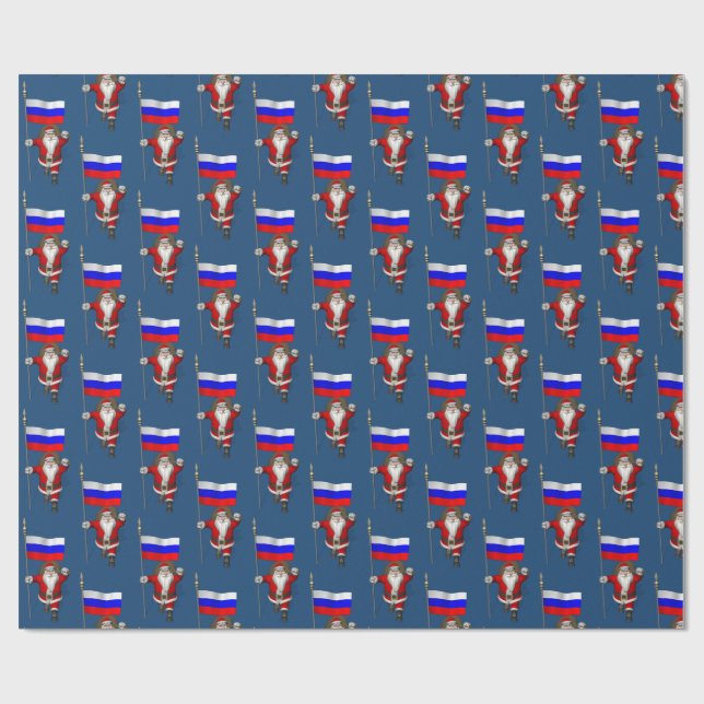 Papel De Regalo Santa Claus con el fin de Rusia (Superficie plana)
