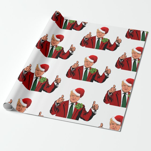 Papel De Regalo santa claus donald trump navidades envolviendo pap (Desenrollado)