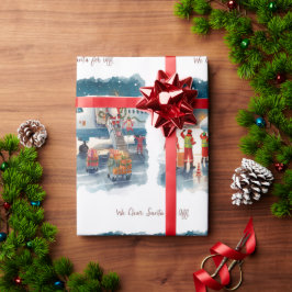 Papel De Regalo Santa Claus en el aeropuerto