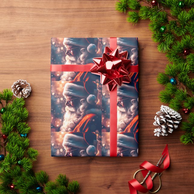 Papel De Regalo Santa Claus Feliz Navidad (Regalo de vacaciones)