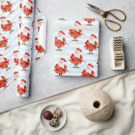 Papel De Regalo Santa Claus festivo