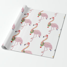 Papel De Regalo santa claus flamingo