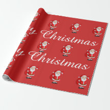 SANTA CLAUS MERRY CHRISTMAS WRAPPER PAPER
