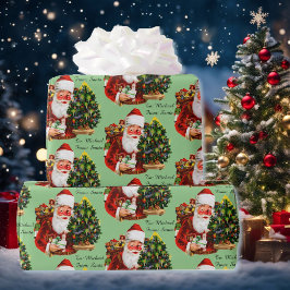 Papel De Regalo Santa Claus Personaliza a los destinatarios Navida