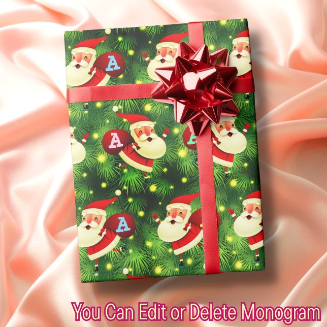 Papel De Regalo Santa Claus | Personalizado tu monograma en la bol (Subido por el creador)