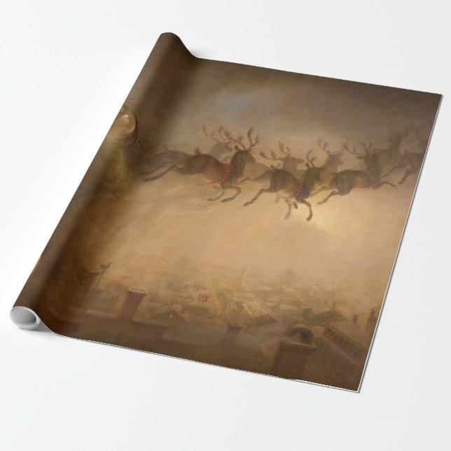 Papel De Regalo Santa Claus por William Holbrook Beard (Desenrollado)