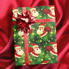 Papel De Regalo Santa Claus se acerca a los Navidades lindos rojos
