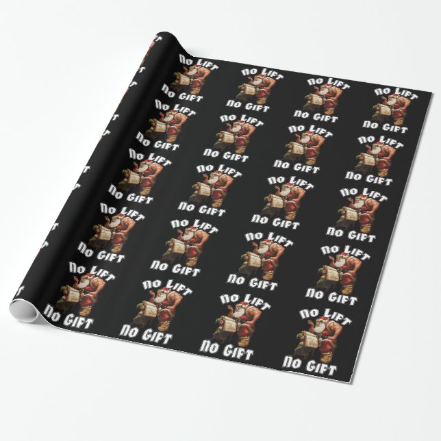 Papel De Regalo Santa Claus - Sin ascensor, sin regalo (Desenrollado)