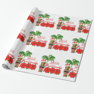 Papel De Regalo Santa Claus Tiki Mele Kalikimaka