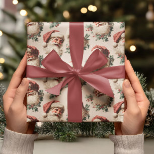 Papel De Regalo Santa Claus Vintage