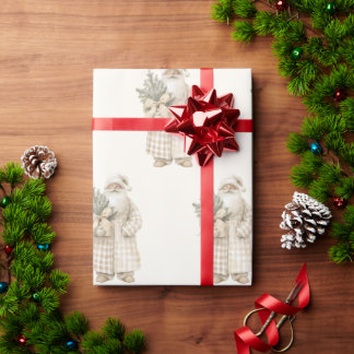 Papel De Regalo Santa Claus Vintage Christmas Wrapping Paper