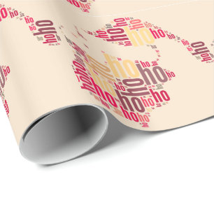Papel De Regalo Santa Claus wordcloud Ho Ho Ho